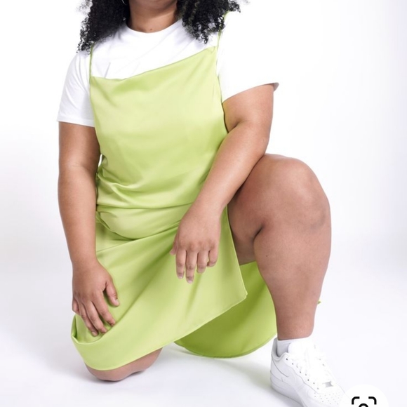 bp Dresses & Skirts - BP + Wildfang lime green slip dress